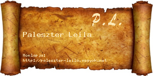 Paleszter Leila névjegykártya